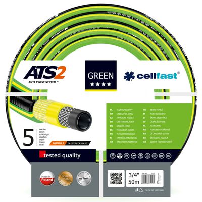 Cellfast Tuyau d'arrosage ATS2 3/4" 50 m Vert