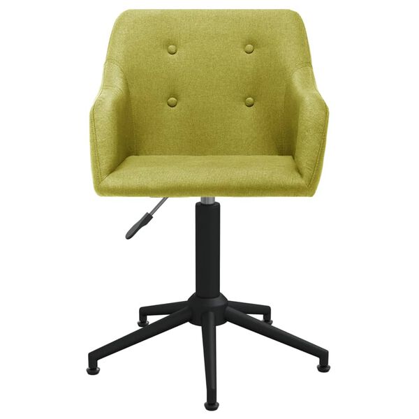vidaXL Chaises pivotantes &agrave; manger lot de 4 vert tissu