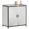 vidaXL Rangement de cuisine avec &eacute;tag&egrave;re Argent 60 x 50 x 92 cm Acier