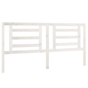 vidaXL T&ecirc;te de lit Blanc 186x4x100 cm Bois de pin massif