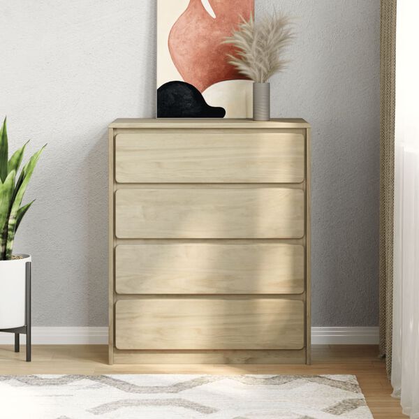 vidaXL Commode SAUDA ch&ecirc;ne 76,5x39x91 cm bois de pin massif