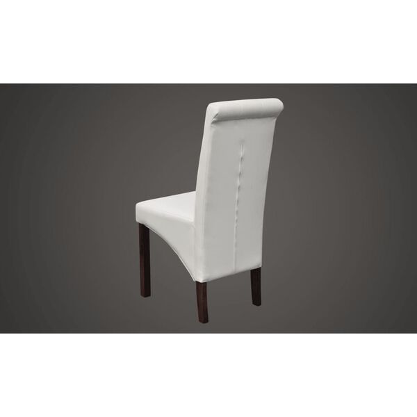 vidaXL Chaises &agrave; manger lot de 6 blanc similicuir