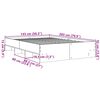 vidaXL Cadre de lit sans matelas sonoma gris 140x200 cm