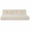vidaXL Coussin de canap&eacute; sur palette 2 pcs Cr&egrave;me 120 x 80 x 38 cm