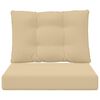 vidaXL Coussin de canap&eacute; d'ext&eacute;rieur 2 pcs Beige Polyester