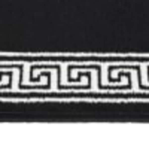 vidaXL Tapis BCF Noir avec motif 60x500 cm