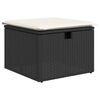 vidaXL Ensemble de Canap&eacute;s avec coussin 8 pcs Noir et Cr&egrave;me polyrotin
