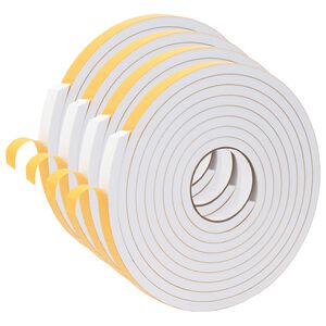 vidaXL Ruban adh&eacute;sif en mousse 4 pc Blanc 20mm x 5m Mousse CR