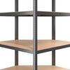 vidaXL &Eacute;tag&egrave;res &agrave; 4 niveaux 2pcs Anthracite Acier et bois d'ing&eacute;nierie