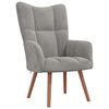 vidaXL Chaise de relaxation Gris clair Velours
