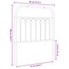 vidaXL T&ecirc;te de lit m&eacute;tal blanc 75 cm