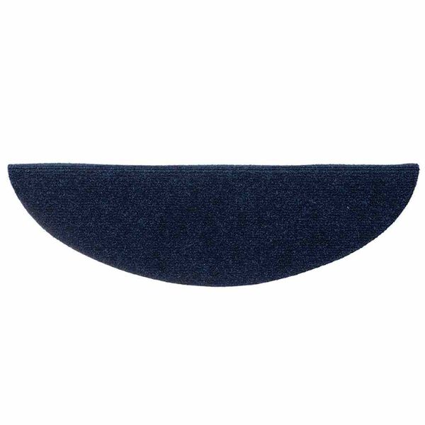 vidaXL Tapis d'escalier autocollants 10 pi&egrave;ces 56 x 17 x 3 cm Bleu marine Demi-rond