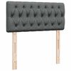 vidaXL Sommier &agrave; lattes de lit avec matelas Gris fonc&eacute; 80x200 cm Tissu