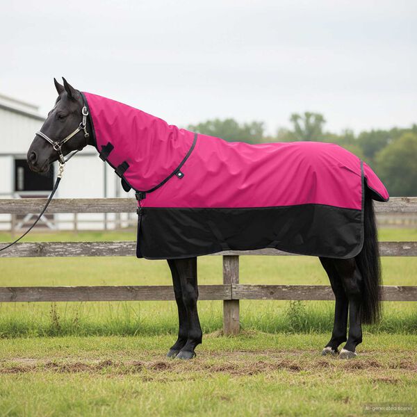 vidaXL Couverture &Eacute;quine Rose et Noir 145 cm Polyester