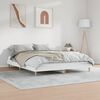 vidaXL Cadre de lit sans matelas blanc brillant 200x200 cm