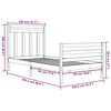 vidaXL Cadre de lit sans matelas blanc 100x200 cm bois massif