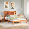 vidaXL Lit biblioth&egrave;que sans matelas cire marron 135x190 cm pin massif