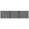 vidaXL Panneau de cl&ocirc;ture 3 pcs WPC et Aluminium Gris