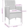 vidaXL Ensemble &agrave; manger de jardin coussins 3 pcs R&eacute;sine tress&eacute;e Verre