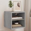 vidaXL Meuble TV mural avec lumi&egrave;res LED sonoma gris 30x28,5x30 cm