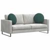 vidaXL Coussins de si&egrave;ge 2 pcs Vert fonc&eacute; &Oslash; 40 x 13 cm Velours