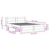 vidaXL Cadre de lit et t&ecirc;te de lit sans matelas gris b&eacute;ton 150x200 cm