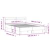 vidaXL Cadre de lit avec LED sans matelas ch&ecirc;ne fum&eacute; 135x190 cm