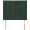vidaXL T&ecirc;te de lit Vert fonc&eacute; 80x5x118/128 cm Velours