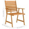 vidaXL Ensemble &agrave; manger de jardin 5 pcs Bois d'acacia solide