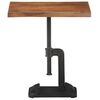 vidaXL Table d'appoint Marron 45x35x49cm Bois d'acacia massif et fonte
