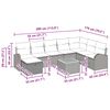 vidaXL Ensemble de canap&eacute; de jardin 9 pcs Beige Poly rotin