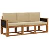 vidaXL Ensemble de canap&eacute;s d'ext&eacute;rieur 3 pc Naturel