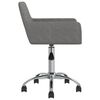 vidaXL Chaises pivotantes &agrave; manger lot de 4 gris clair tissu