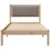 vidaXL Cadre de lit avec t&ecirc;te de lit Taupe 90 x 190 cm Pin massif