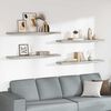 vidaXL &Eacute;tag&egrave;res murales flottantes 4 pcs gris b&eacute;ton 120x23,5x3,8cm MDF