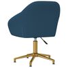 vidaXL Chaises pivotantes &agrave; manger lot de 4 bleu velours