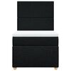 vidaXL Sommier &agrave; lattes de lit avec matelas Noir 100x200 cm Tissu