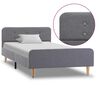 vidaXL Cadre de lit Gris clair Tissu 100 x 200 cm