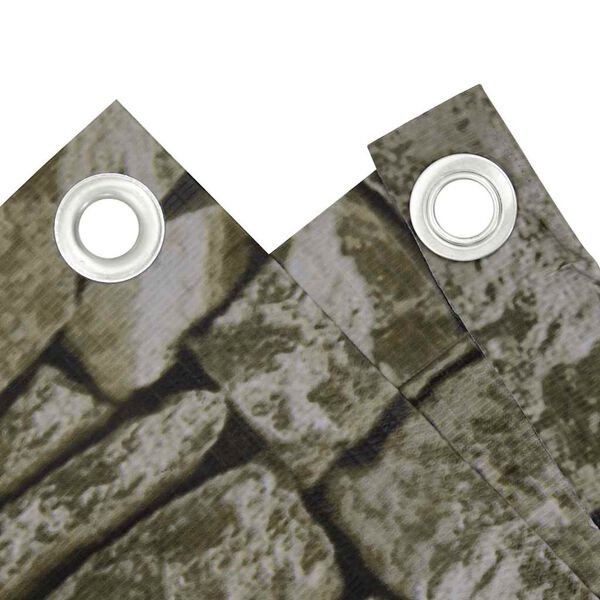 vidaXL &Eacute;cran d'intimit&eacute; de balcon aspect pierre 600x120 cm PVC