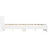 vidaXL Cadre de lit sans matelas blanc 120x190 cm