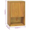 vidaXL Armoire murale de salle de bain 45x30x70 cm Teck solide