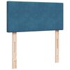vidaXL Sommier &agrave; lattes de lit avec matelas bleu 90x190 cm velours
