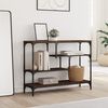 vidaXL Table console ch&ecirc;ne marron 100x30x75 cm bois d'ing&eacute;nierie