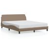 vidaXL Cadre de lit Dover cappuccino 160x200 cm similicuir