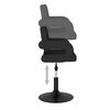 vidaXL Chaise pivotante de salle &agrave; manger Noir Tissu