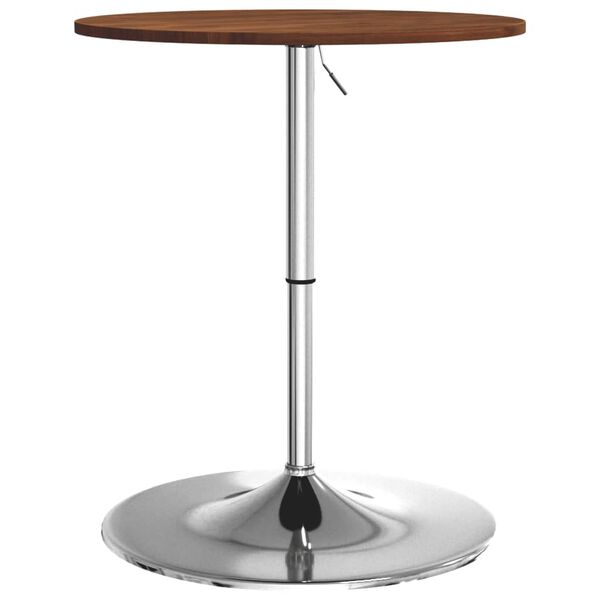 vidaXL Table de bar marron fonc&eacute; &Oslash;60x89,5 cm bois massif de ch&ecirc;ne