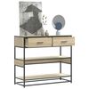 vidaXL Table console ch&ecirc;ne sonoma 90x35x80 cm bois d'ing&eacute;nierie