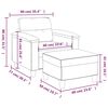 vidaXL Fauteuil avec repose-pied Rouge bordeaux 60 cm Similicuir