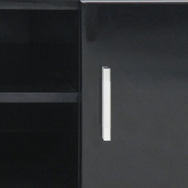vidaXL Meuble TV 120x40x46 cm noir brillant MDF