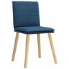 vidaXL Chaises &agrave; manger lot de 4 bleu tissu